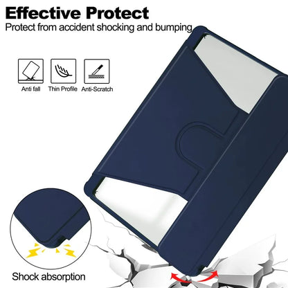 For iPad Pro 11 (2024) Case Rotary Stand Leather+Acrylic Tablet Cover (without Keyboard)