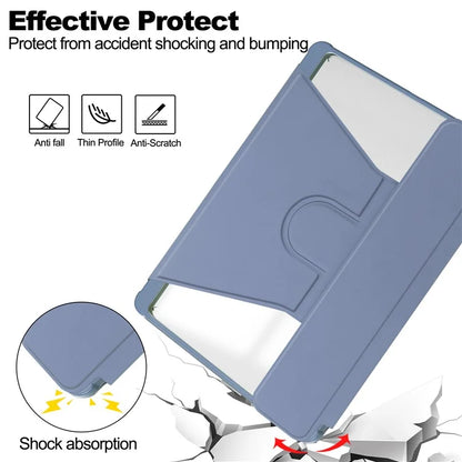 For iPad Pro 11 (2024) Case Rotary Stand Leather+Acrylic Tablet Cover (without Keyboard)