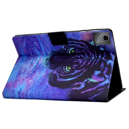 For Lenovo Tab M11 / Xiaoxin Pad 11 2024 Leather Case Pattern Printing Card Slots Tablet Cover