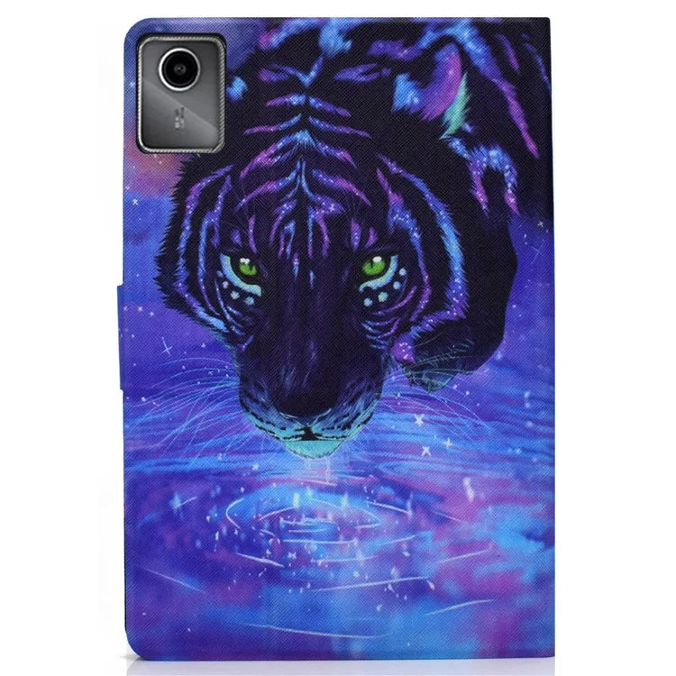 For Lenovo Tab M11 / Xiaoxin Pad 11 2024 Leather Case Pattern Printing Card Slots Tablet Cover