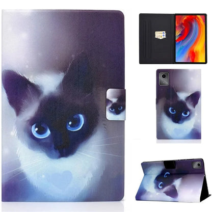 For Lenovo Tab M11 / Xiaoxin Pad 11 2024 Leather Case Pattern Printing Card Slots Tablet Cover