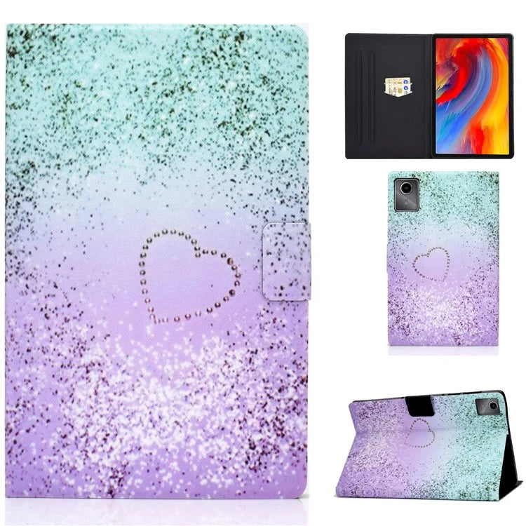 For Lenovo Tab M11 / Xiaoxin Pad 11 2024 Leather Case Pattern Printing Card Slots Tablet Cover