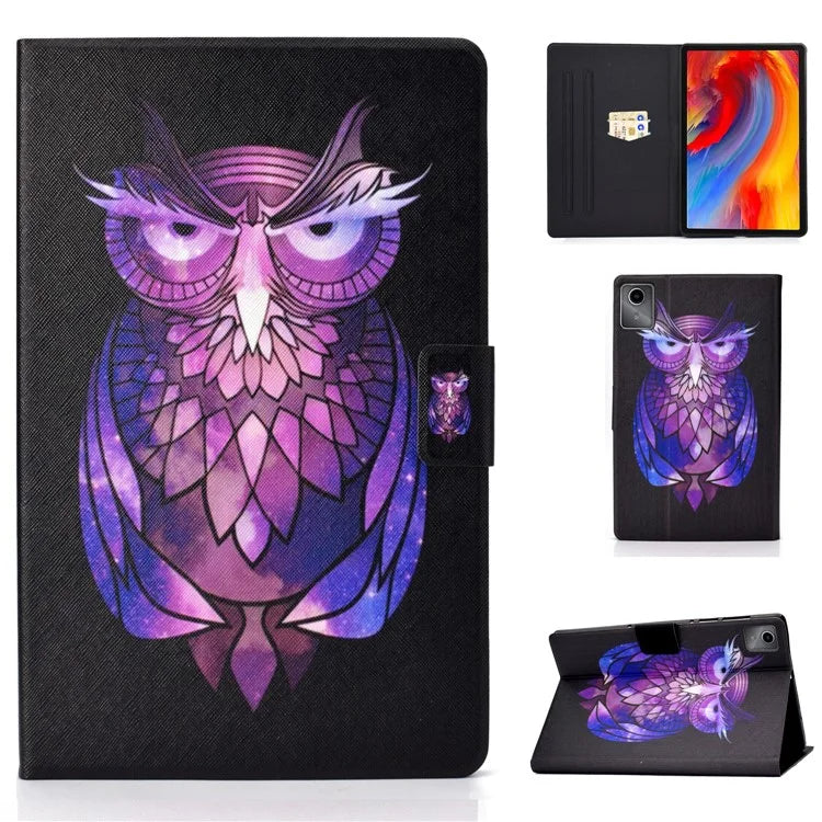 For Lenovo Tab M11 / Xiaoxin Pad 11 2024 Leather Case Pattern Printing Card Slots Tablet Cover