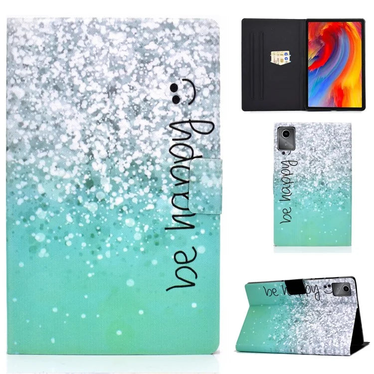 For Lenovo Tab M11 / Xiaoxin Pad 11 2024 Leather Case Pattern Printing Card Slots Tablet Cover
