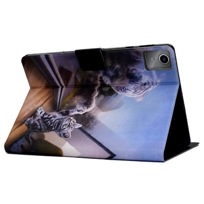For Lenovo Tab M11 / Xiaoxin Pad 11 2024 Leather Case Pattern Printing Card Slots Tablet Cover