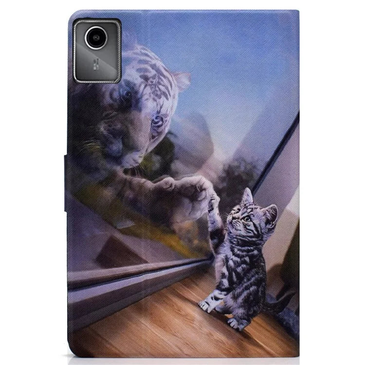 For Lenovo Tab M11 / Xiaoxin Pad 11 2024 Leather Case Pattern Printing Card Slots Tablet Cover