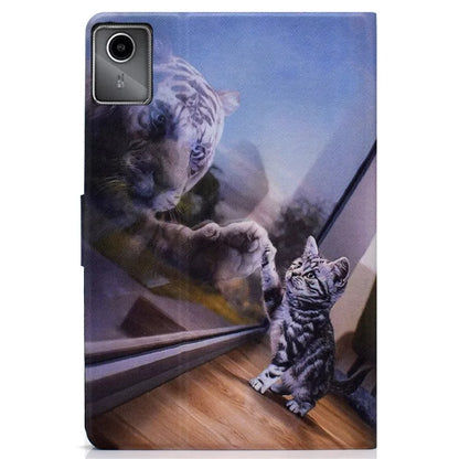 For Lenovo Tab M11 / Xiaoxin Pad 11 2024 Leather Case Pattern Printing Card Slots Tablet Cover
