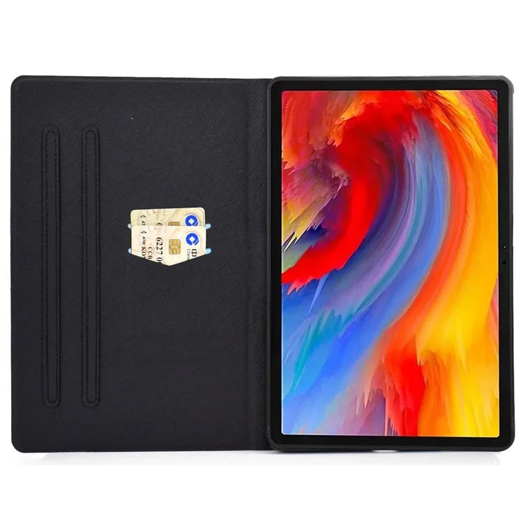 For Lenovo Tab M11 / Xiaoxin Pad 11 2024 Leather Case Pattern Printing Card Slots Tablet Cover