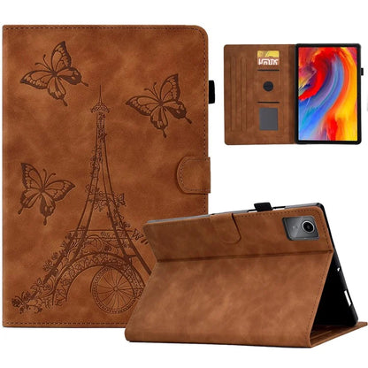 For Lenovo Tab M11 / Xiaoxin Pad 11 2024 Case Microfiber Leather Iron Tower Pattern Tablet Cover