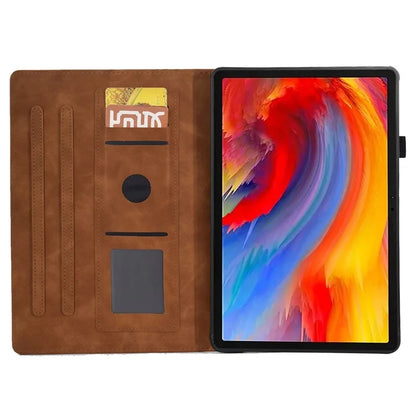 For Lenovo Tab M11 / Xiaoxin Pad 11 2024 Case Microfiber Leather Iron Tower Pattern Tablet Cover