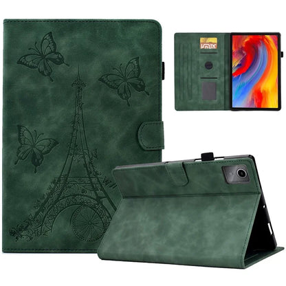 For Lenovo Tab M11 / Xiaoxin Pad 11 2024 Case Microfiber Leather Iron Tower Pattern Tablet Cover