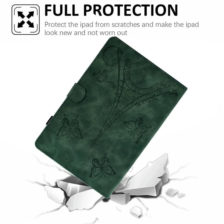 For Lenovo Tab M11 / Xiaoxin Pad 11 2024 Case Microfiber Leather Iron Tower Pattern Tablet Cover