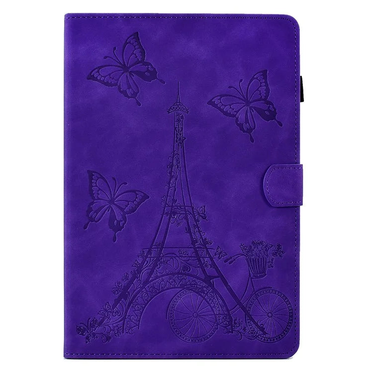 For Lenovo Tab M11 / Xiaoxin Pad 11 2024 Case Microfiber Leather Iron Tower Pattern Tablet Cover