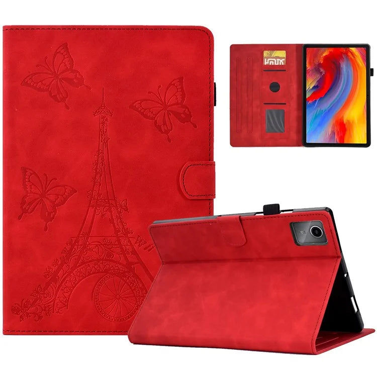 For Lenovo Tab M11 / Xiaoxin Pad 11 2024 Case Microfiber Leather Iron Tower Pattern Tablet Cover