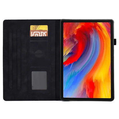 For Lenovo Tab M11 / Xiaoxin Pad 11 2024 Case Microfiber Leather Iron Tower Pattern Tablet Cover