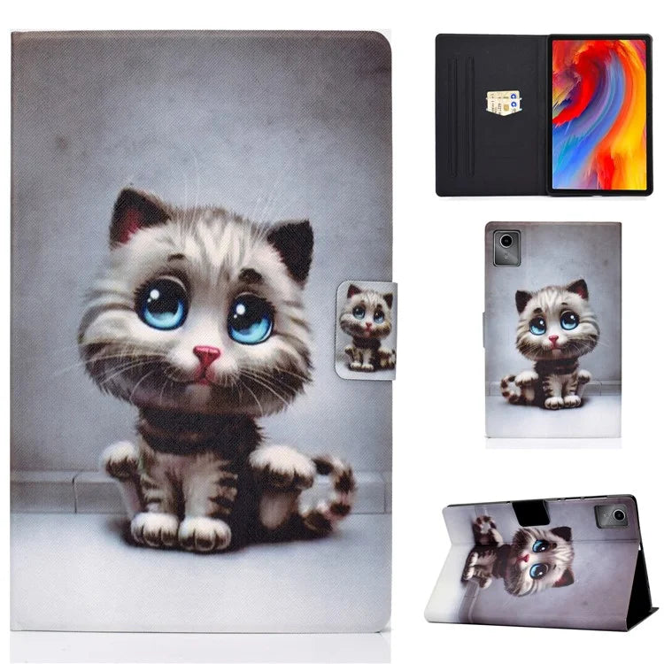 For Lenovo Tab M11 / Xiaoxin Pad 11 2024 Case Card Holder Pattern Leather Tablet Cover
