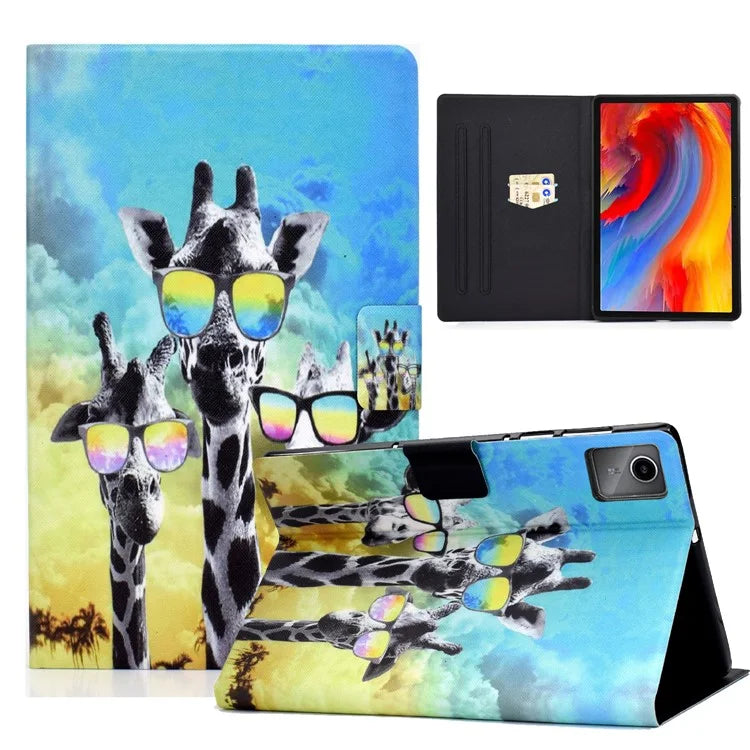 For Lenovo Tab M11 / Xiaoxin Pad 11 2024 Case Card Holder Pattern Leather Tablet Cover