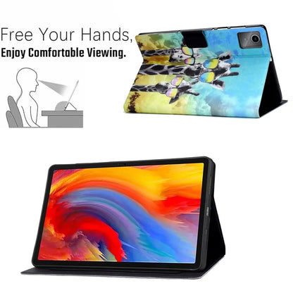 For Lenovo Tab M11 / Xiaoxin Pad 11 2024 Case Card Holder Pattern Leather Tablet Cover