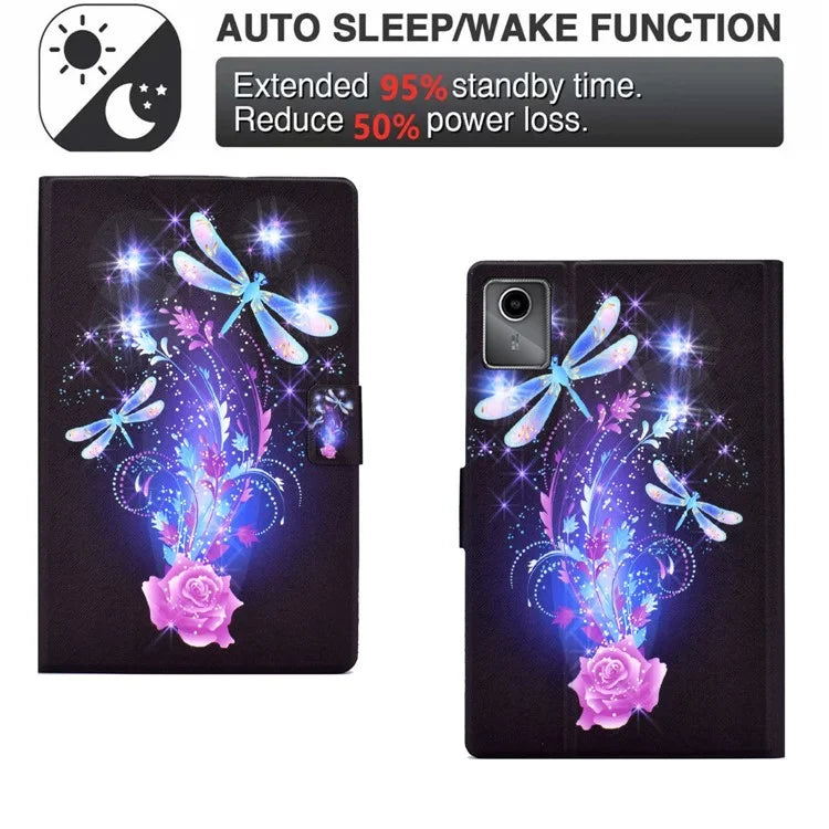 For Lenovo Tab M11 / Xiaoxin Pad 11 2024 Case Card Holder Pattern Leather Tablet Cover