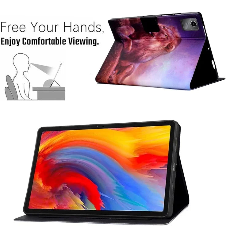 For Lenovo Tab M11 / Xiaoxin Pad 11 2024 Case Card Holder Pattern Leather Tablet Cover