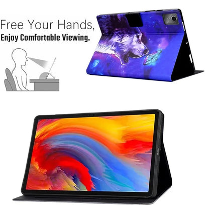 For Lenovo Tab M11 / Xiaoxin Pad 11 2024 Case Card Holder Pattern Leather Tablet Cover