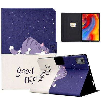 For Lenovo Tab M11 / Xiaoxin Pad 11 2024 Case Card Holder Pattern Leather Tablet Cover