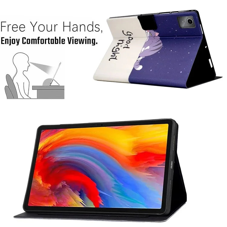 For Lenovo Tab M11 / Xiaoxin Pad 11 2024 Case Card Holder Pattern Leather Tablet Cover