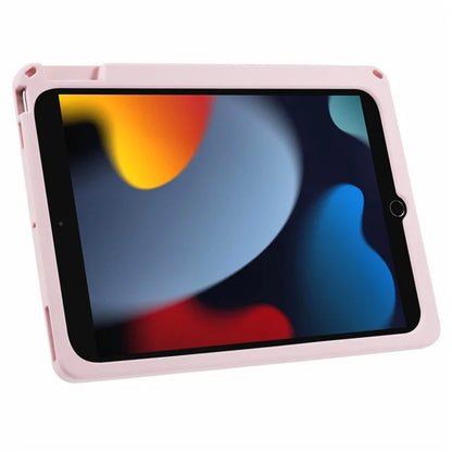 For iPad 10.2 (2021) / (2020) / (2019) / iPad Air 10.5 inch (2019) / Pro 10.5-inch (2017) Silicone Case Sandbeach Girl Kickstand Cover