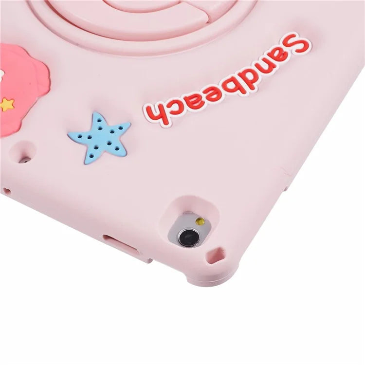For iPad 10.2 (2021) / (2020) / (2019) / iPad Air 10.5 inch (2019) / Pro 10.5-inch (2017) Silicone Case with Kickstand / Lanyard