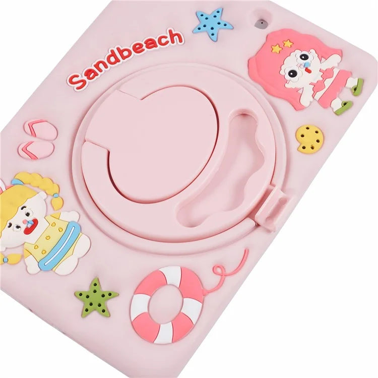 For iPad mini (2019) 7.9 inch / mini 4 / mini 3 / Mini 2 / Mini Tablet Silicone Case with Lanyard and Kickstand