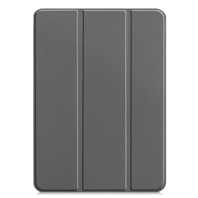 For iPad Pro 11 (2024) Case PC+PU Auto Wake Sleep Tablet Shell with Tri-fold Stand