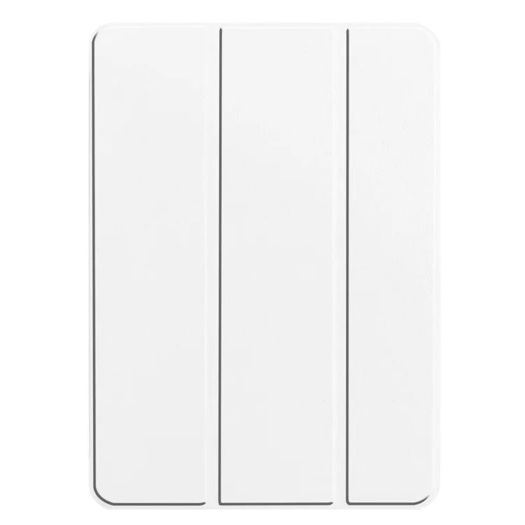 For iPad Pro 11 (2024) Case PC+PU Auto Wake Sleep Tablet Shell with Tri-fold Stand