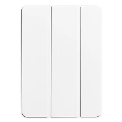 For iPad Pro 11 (2024) Case PC+PU Auto Wake Sleep Tablet Shell with Tri-fold Stand