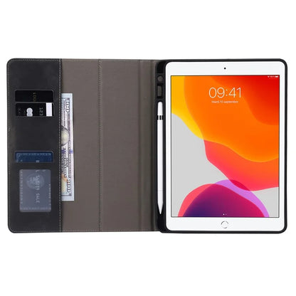 For iPad Air (2013) / Air 2 / iPad 9.7-inch (2017) / (2018) Tablet Case Wallet Leather Flip Cover with Pens Slot