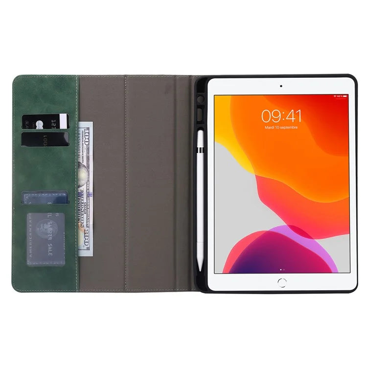 For iPad Air (2013) / Air 2 / iPad 9.7-inch (2017) / (2018) Tablet Case Wallet Leather Flip Cover with Pens Slot