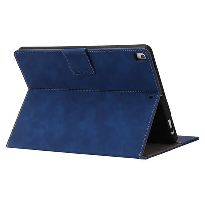 For iPad 10.2 (2021)  /  (2019)  /  (2020)  /  Air 10.5 inch (2019) Case Wallet Calf Texture Tablet Cover with Pens Slot