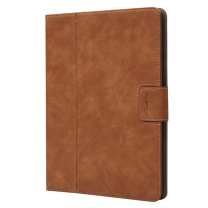 For iPad 10.2 (2021)  /  (2019)  /  (2020)  /  Air 10.5 inch (2019) Case Wallet Calf Texture Tablet Cover with Pens Slot