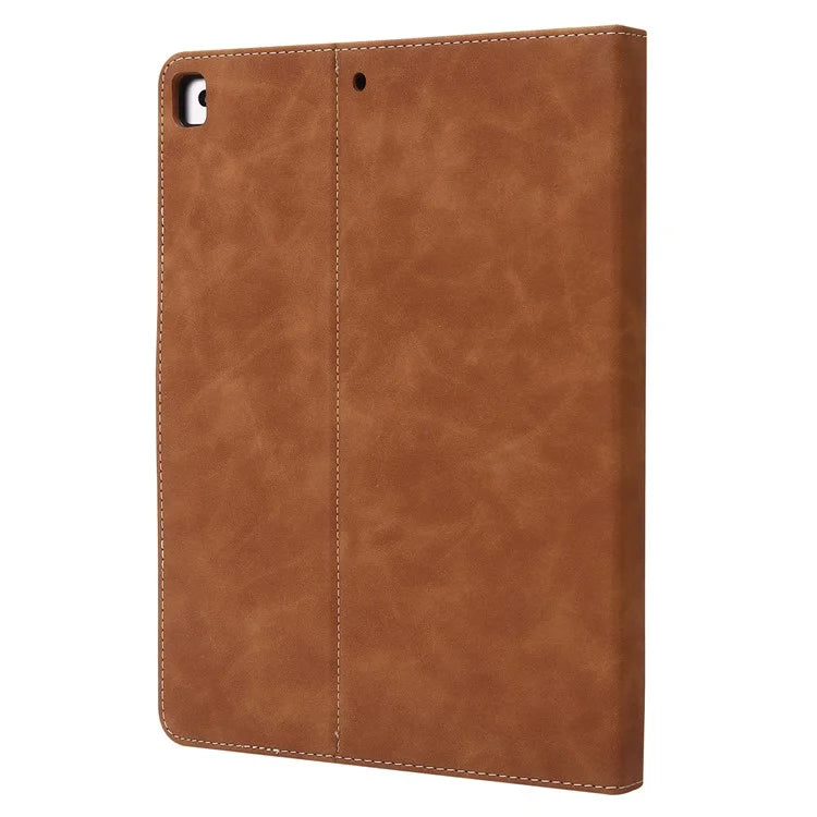 For iPad 10.2 (2021)  /  (2019)  /  (2020)  /  Air 10.5 inch (2019) Case Wallet Calf Texture Tablet Cover with Pens Slot