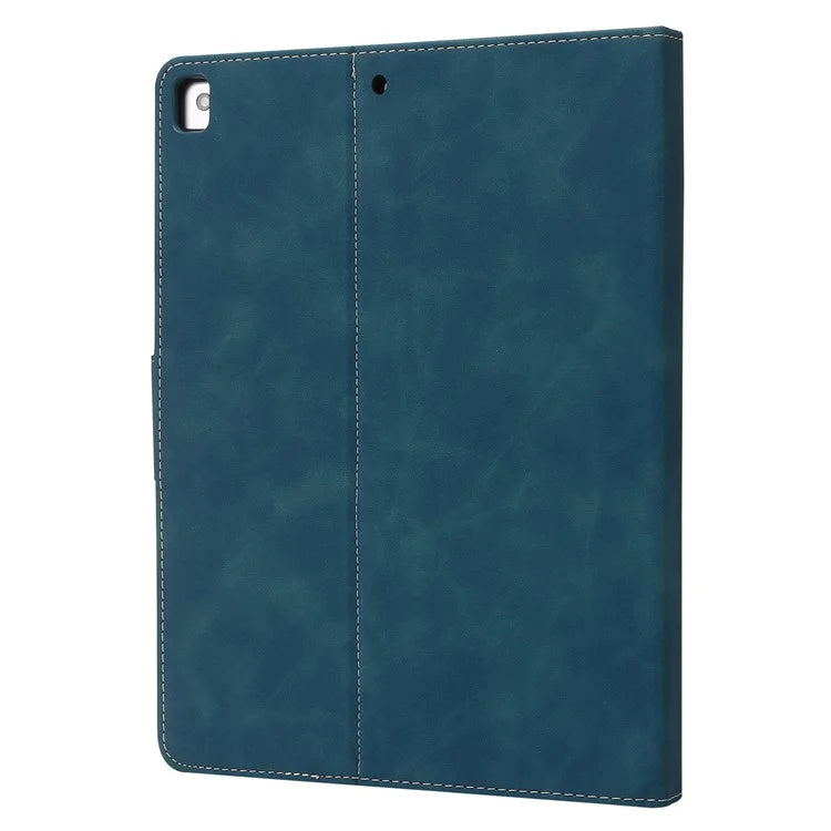 For iPad 10.2 (2021)  /  (2019)  /  (2020)  /  Air 10.5 inch (2019) Case Wallet Calf Texture Tablet Cover with Pens Slot