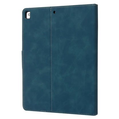 For iPad 10.2 (2021)  /  (2019)  /  (2020)  /  Air 10.5 inch (2019) Case Wallet Calf Texture Tablet Cover with Pens Slot