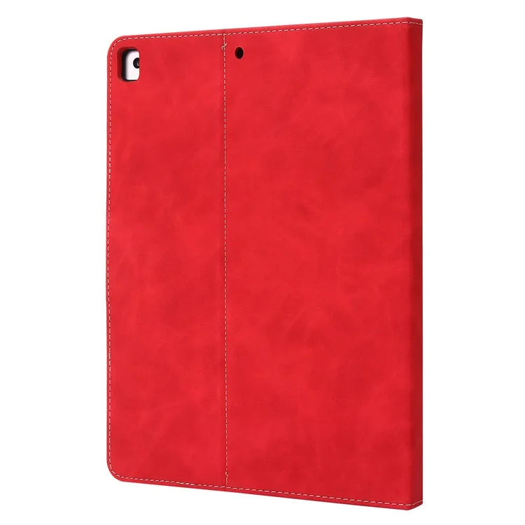For iPad 10.2 (2021)  /  (2019)  /  (2020)  /  Air 10.5 inch (2019) Case Wallet Calf Texture Tablet Cover with Pens Slot