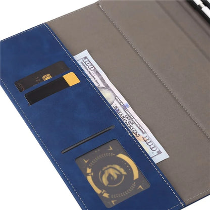 For iPad 10.2 (2021)  /  (2019)  /  (2020)  /  Air 10.5 inch (2019) Case Wallet Calf Texture Tablet Cover with Pens Slot