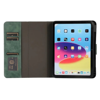 For iPad 10.9 (2022) Case Leather Flip Wallet Tablet Cover with Pens Slot