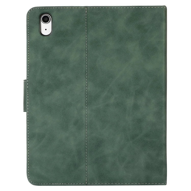 For iPad 10.9 (2022) Case Leather Flip Wallet Tablet Cover with Pens Slot