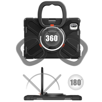 For Xiaomi Pad 5 Case Rugged Corner Protection PC+Silicone Tablet Cover with Rotating Kickstand