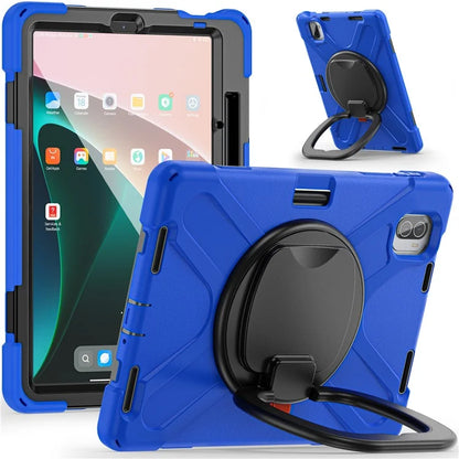 For Xiaomi Pad 5 Case Rugged Corner Protection PC+Silicone Tablet Cover with Rotating Kickstand