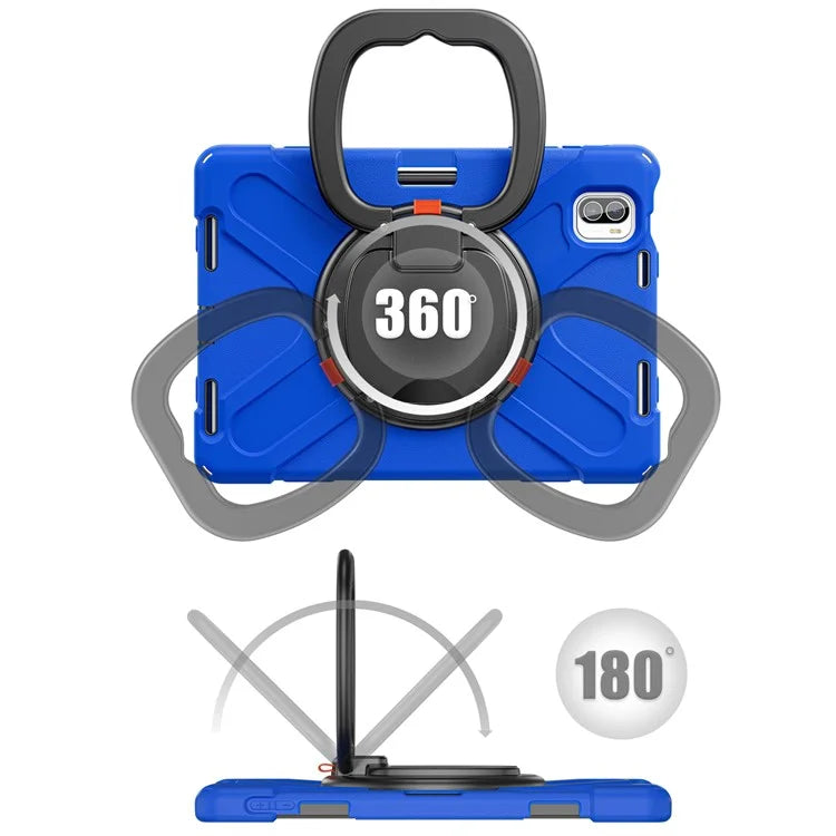 For Xiaomi Pad 5 Case Rugged Corner Protection PC+Silicone Tablet Cover with Rotating Kickstand