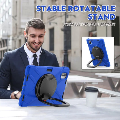 For Xiaomi Pad 5 Case Rugged Corner Protection PC+Silicone Tablet Cover with Rotating Kickstand
