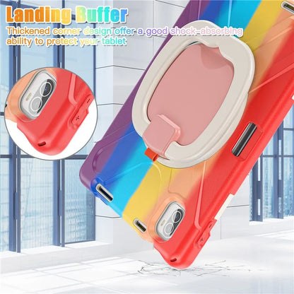 For Xiaomi Pad 5 Case Rugged Corner Protection PC+Silicone Tablet Cover with Rotating Kickstand