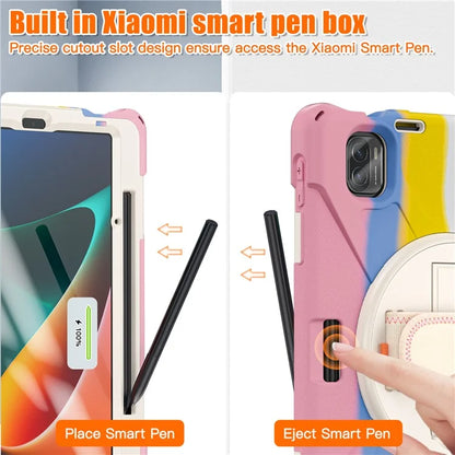 For Xiaomi Pad 5 / Pad 5 Pro Case Kickstand PC+Silicone Rugged Tablet Cover with Hand Strap